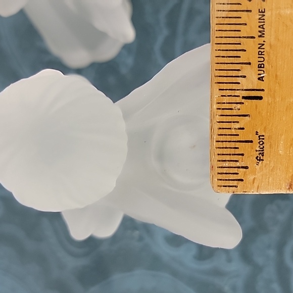 Christmas 4 Frosted Glass Musician Angel Candleholders - Picture 10 of 11